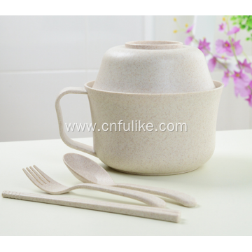 5-Pieces Wheat Straw Dinnerware Set Wholesale